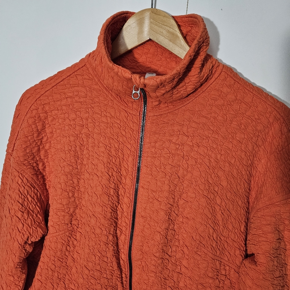 LULULEMON Rippled Full Zip Jacket Autumn Red Size 4 - Picture 6 of 15